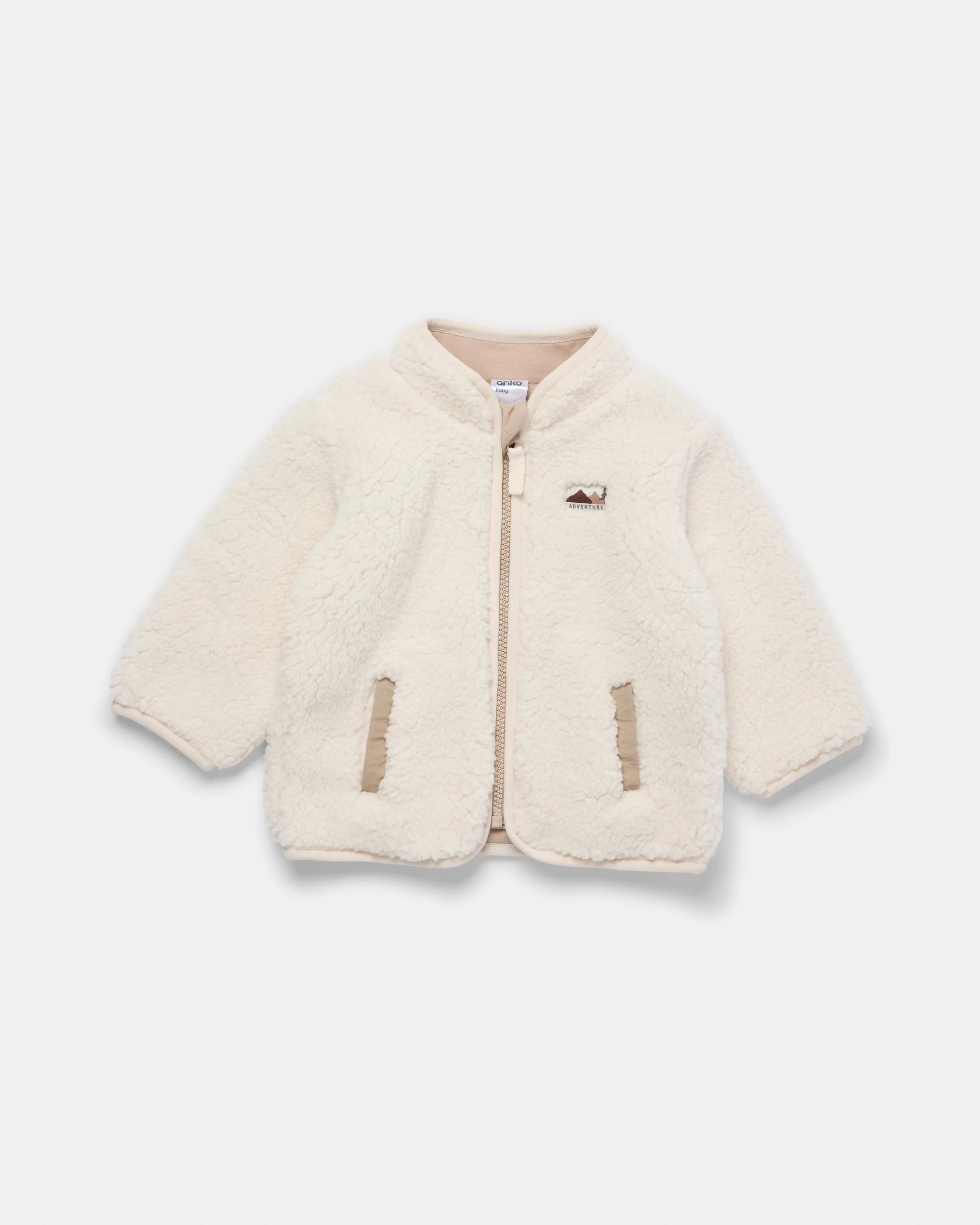 1 Sherpa Zip Jacket Beig Advtr, 1 of 3