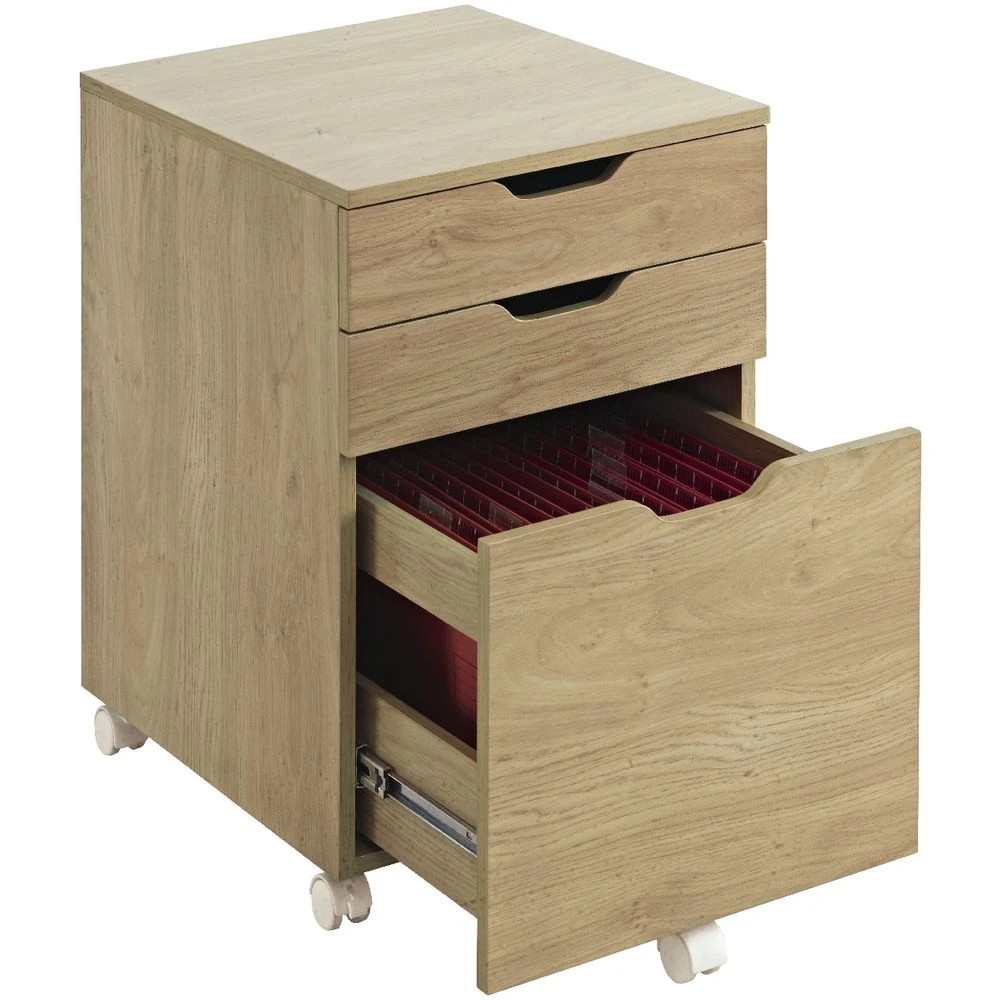 2 Copenhagen 3 Drawer Semi Assembled Filing Pedestal Cabinets Pedestals, 2 of 10