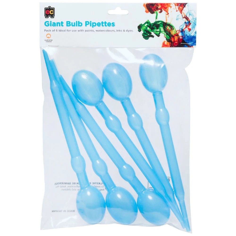 1 Educational Colours Giant Bulb Pipette 6 Pack, 1 of 3