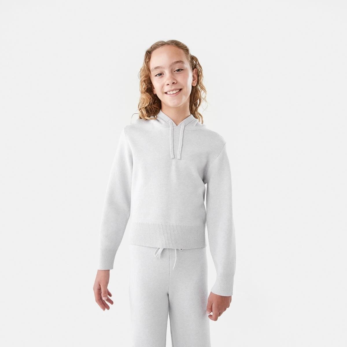 1 Bonded Knit Hoodie Kgry Marle, 1 of 10