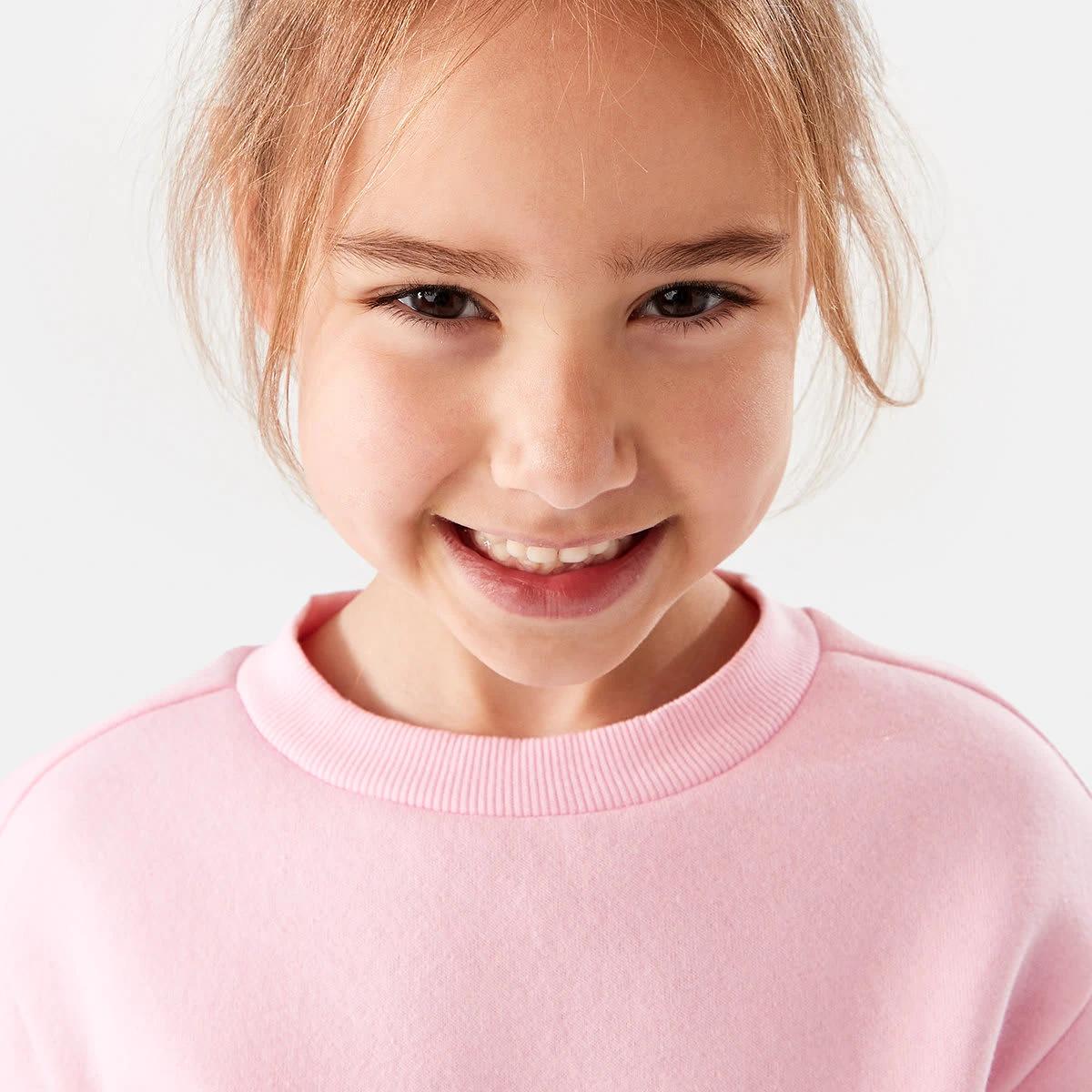 3 Basic Crew Neck Sweatshirt Light Pink, 3 of 9