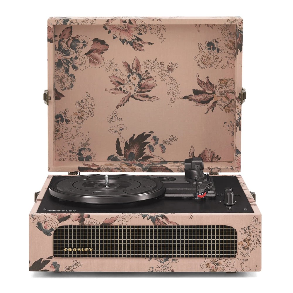 1 Crosley Voyager Bluetooth Portable Turntable - Floral - Pattern, 1 of 6