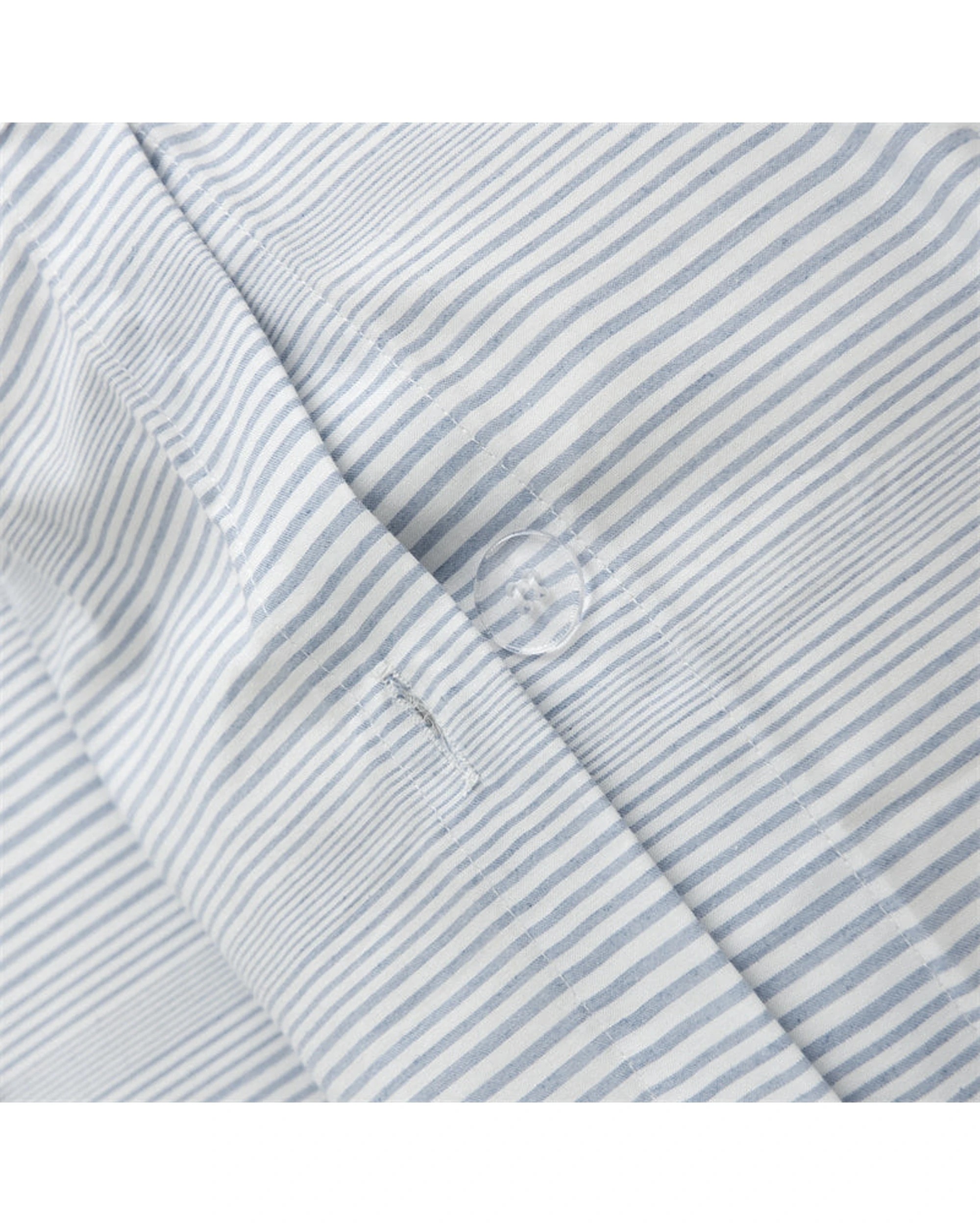 7 Cotton More Bamboo Cotton Stripes Pattern Doona Quilt Cover Set Queen - Blue, 7 of 7