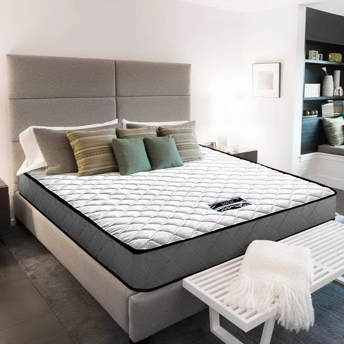 8 Giselle Bedding 16cm Mattress Tight Top King Single Comfort Support Breathable Pressure Relief Hypoallergenic - White, 8 of 8