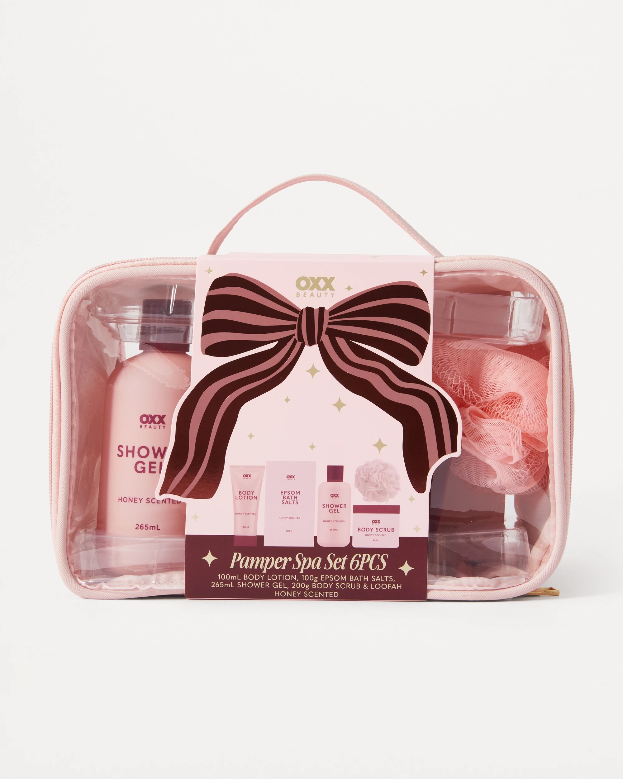 1 OXX Beauty 6 Piece Pamper Spa Set - Honey Scented, 1 of 10