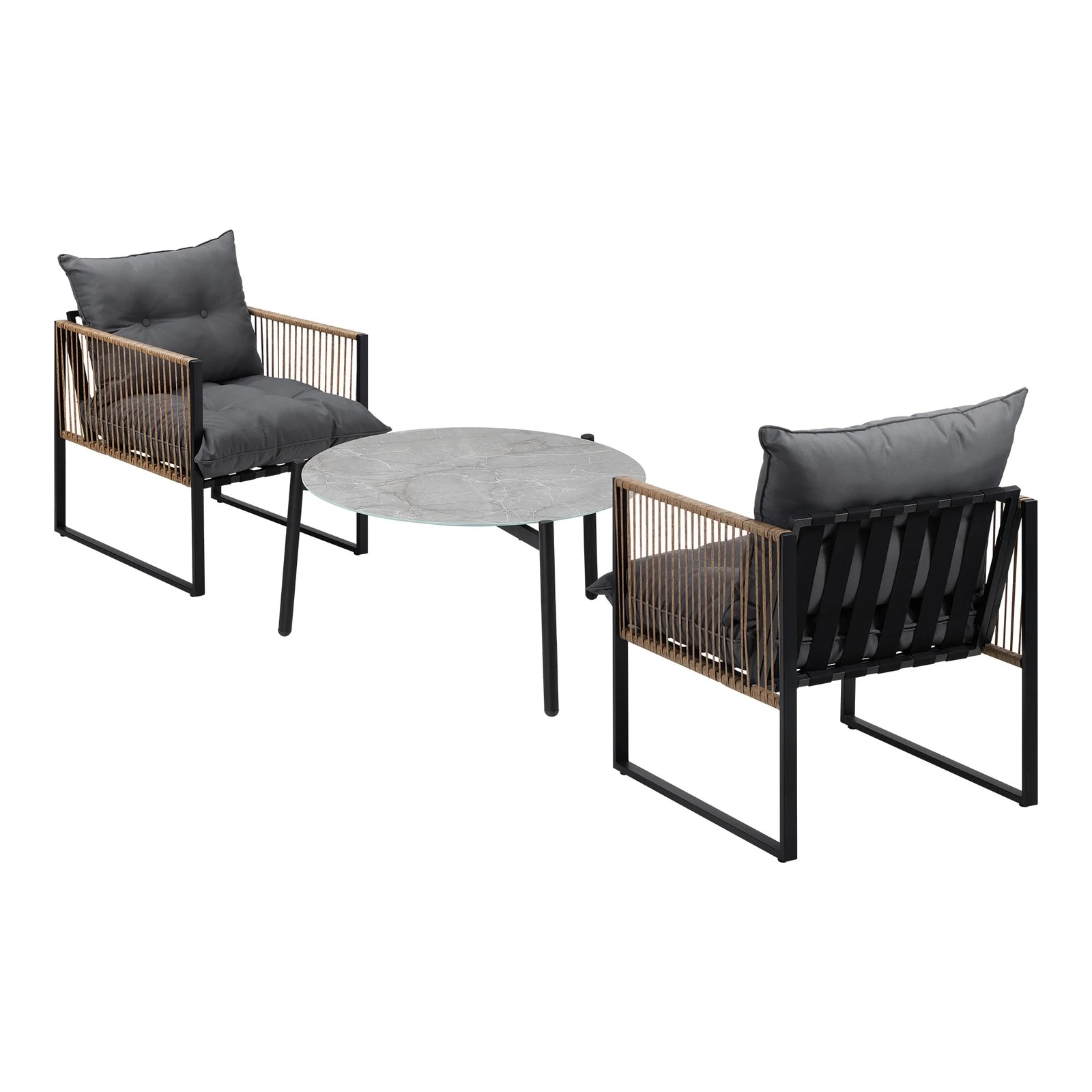 7 Livsip Outdoor Patio Set Garden Furniture 70cm Coffee Table Rattan Chairs 3pcs
 - Multi, 7 of 10