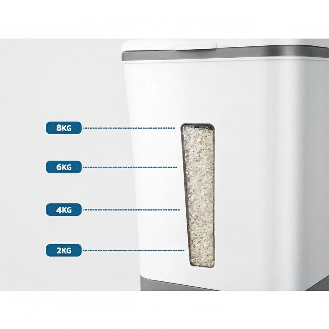 5 5-Star Chef Cereal Dispenser Rice Container 12KG - Grey, 5 of 5