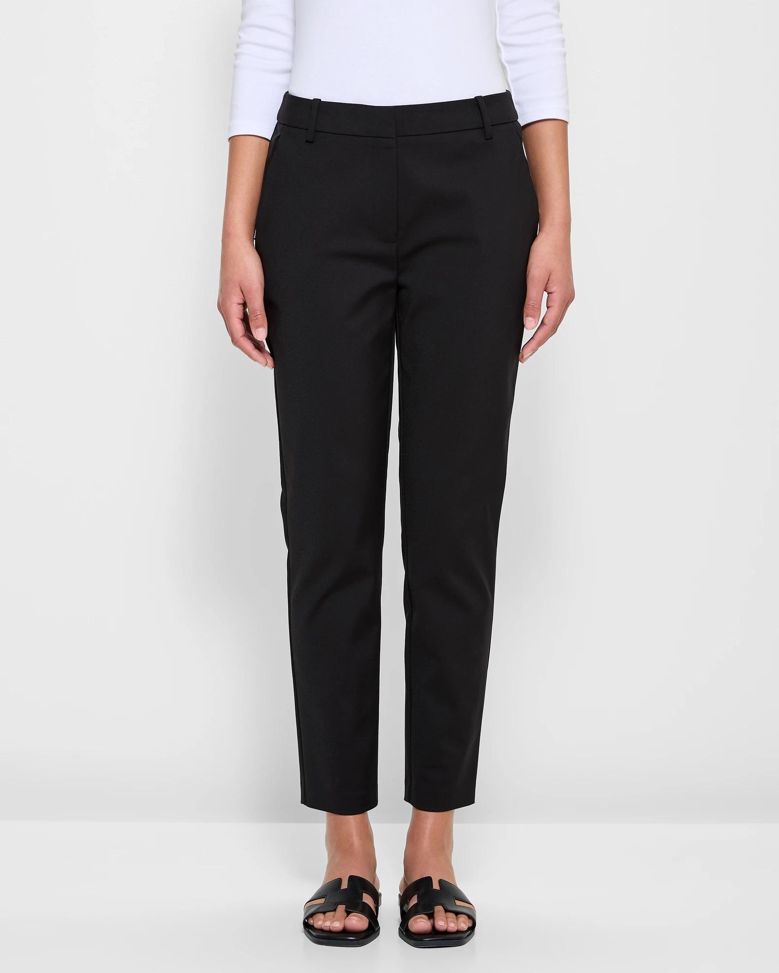 2 Preview Mia Zip Pocket Ankle Slim Pants BLACK, 2 of 5