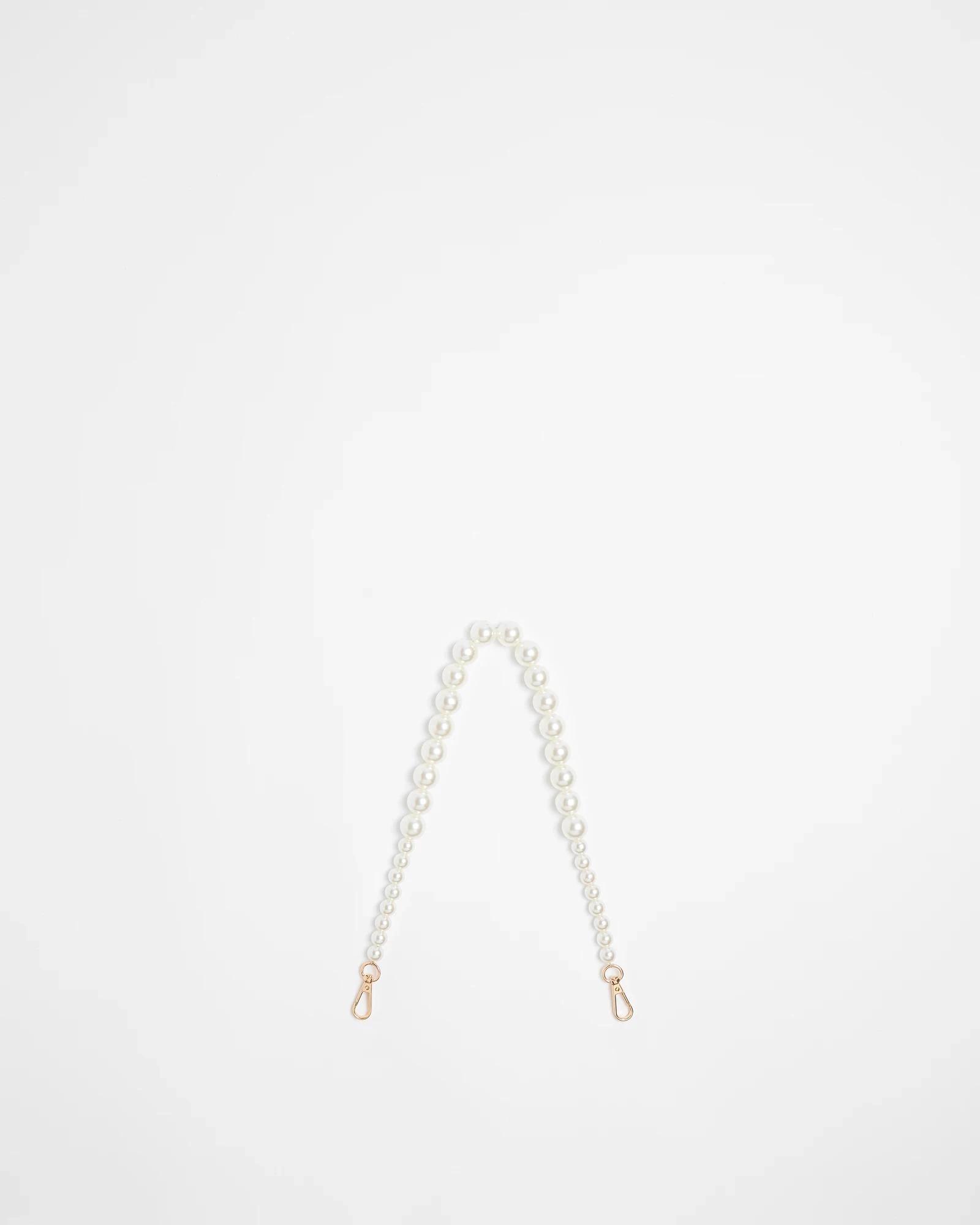 2 Target Faux Pearl Bead Chain Short Bag Strap PEARL/GOLD, 2 of 3