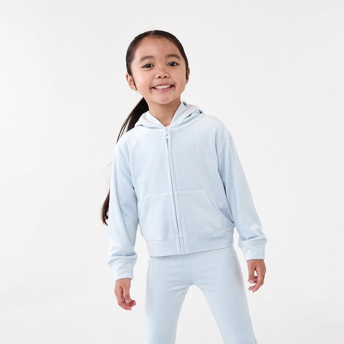 2 Velour Zip Through Sweatshirt Butterfly, 2 of 9
