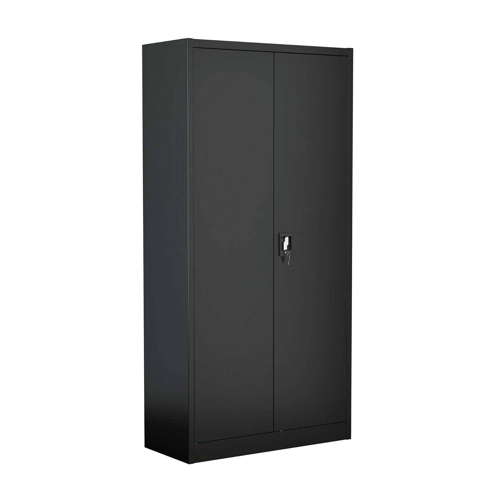 1 Oikiture Lockable Filing Cabinet 185cm Steel Office Document Storage - Black, 1 of 10