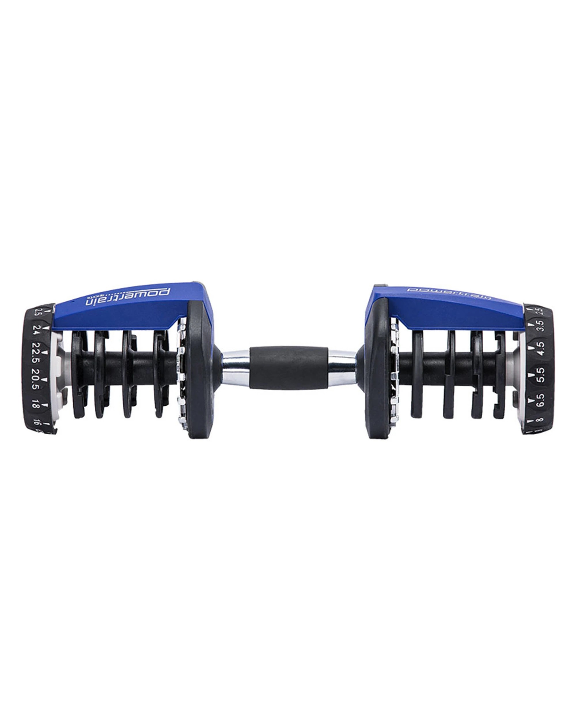 1 Powertrain Sports 1x Adjustable Home Gym Handle for 24kg Blue Dumbbell only - Silver, 1 of 3
