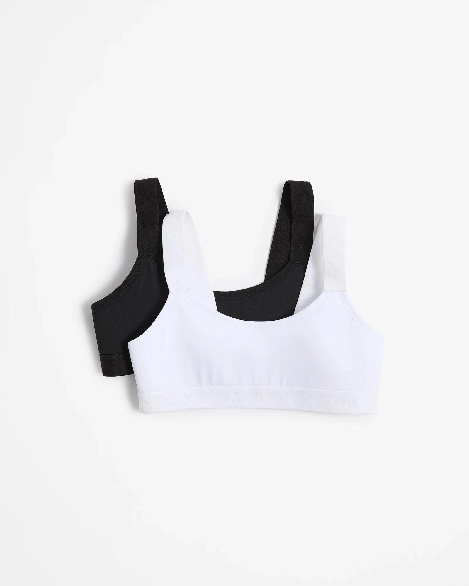 1 Girls Micro Performance Crop Tops 2 Pack - Maxx - White/Black WHITE / BLACK, 1 of 2