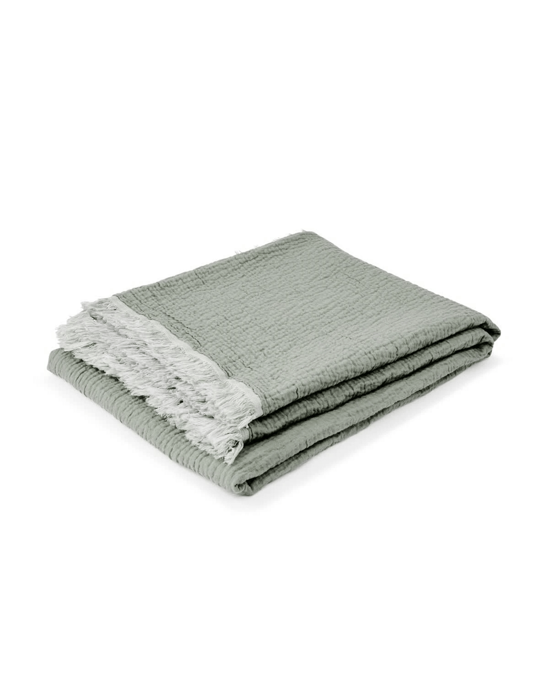 3 Reversible Muslin Throw - Sage, 3 of 6