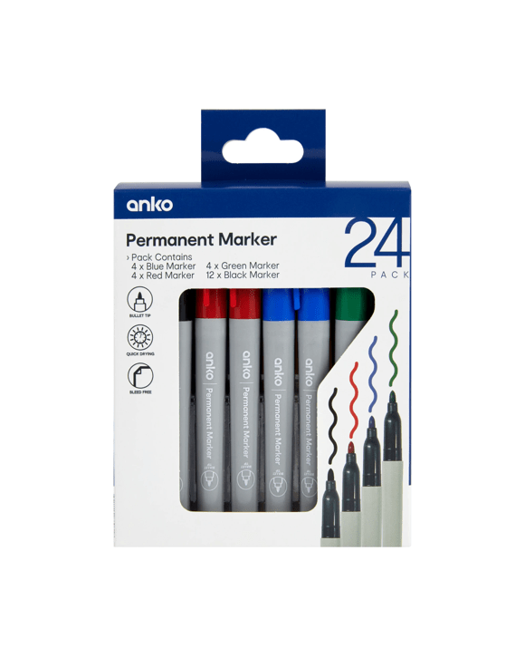 24 Pack Permanent Markers
