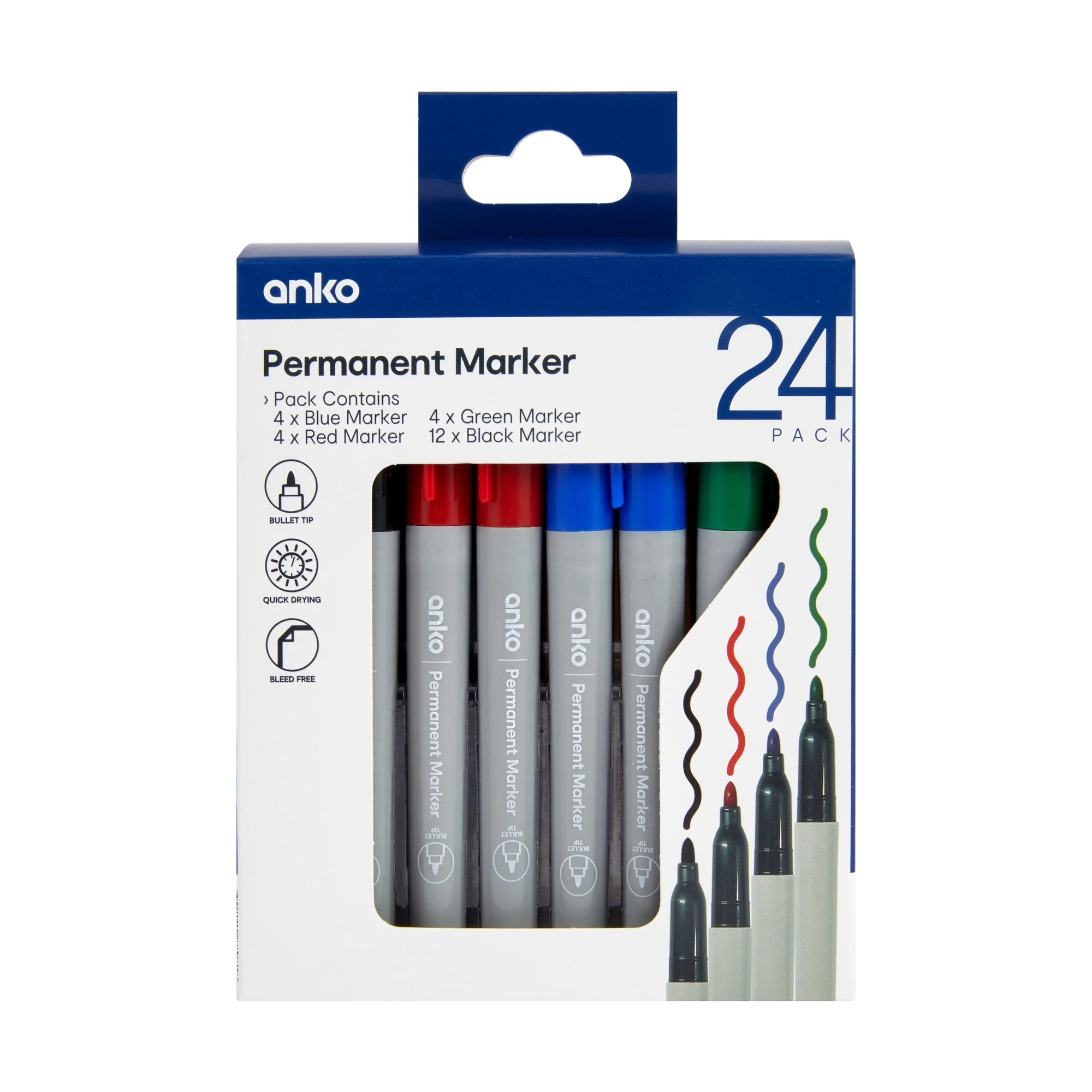 1 24 Pack Permanent Markers, 1 of 5