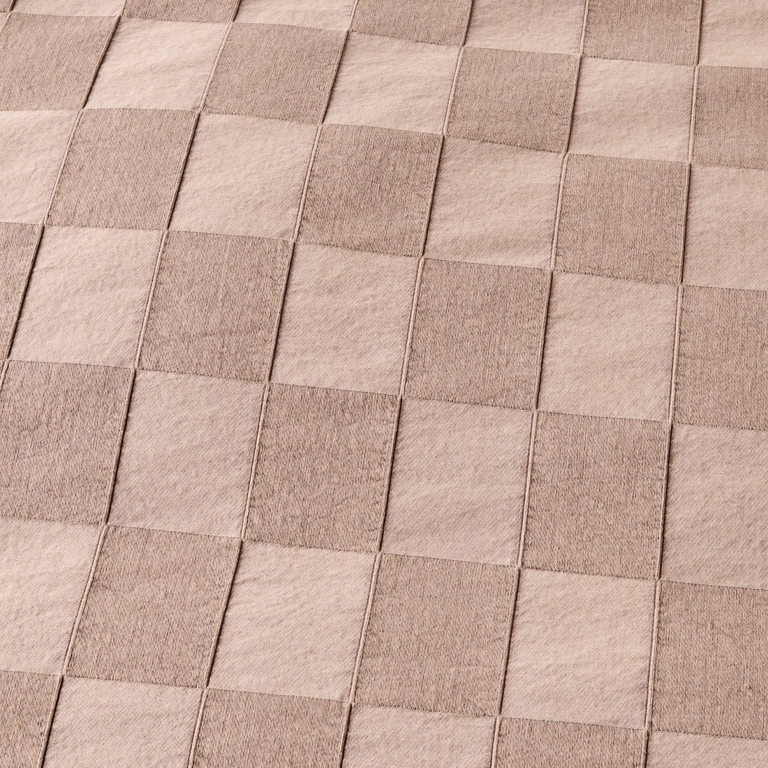 7 Check Stonewashed Australian Grown Cotton Quilt Cover Set - King Bed, Mocha, 7 of 8