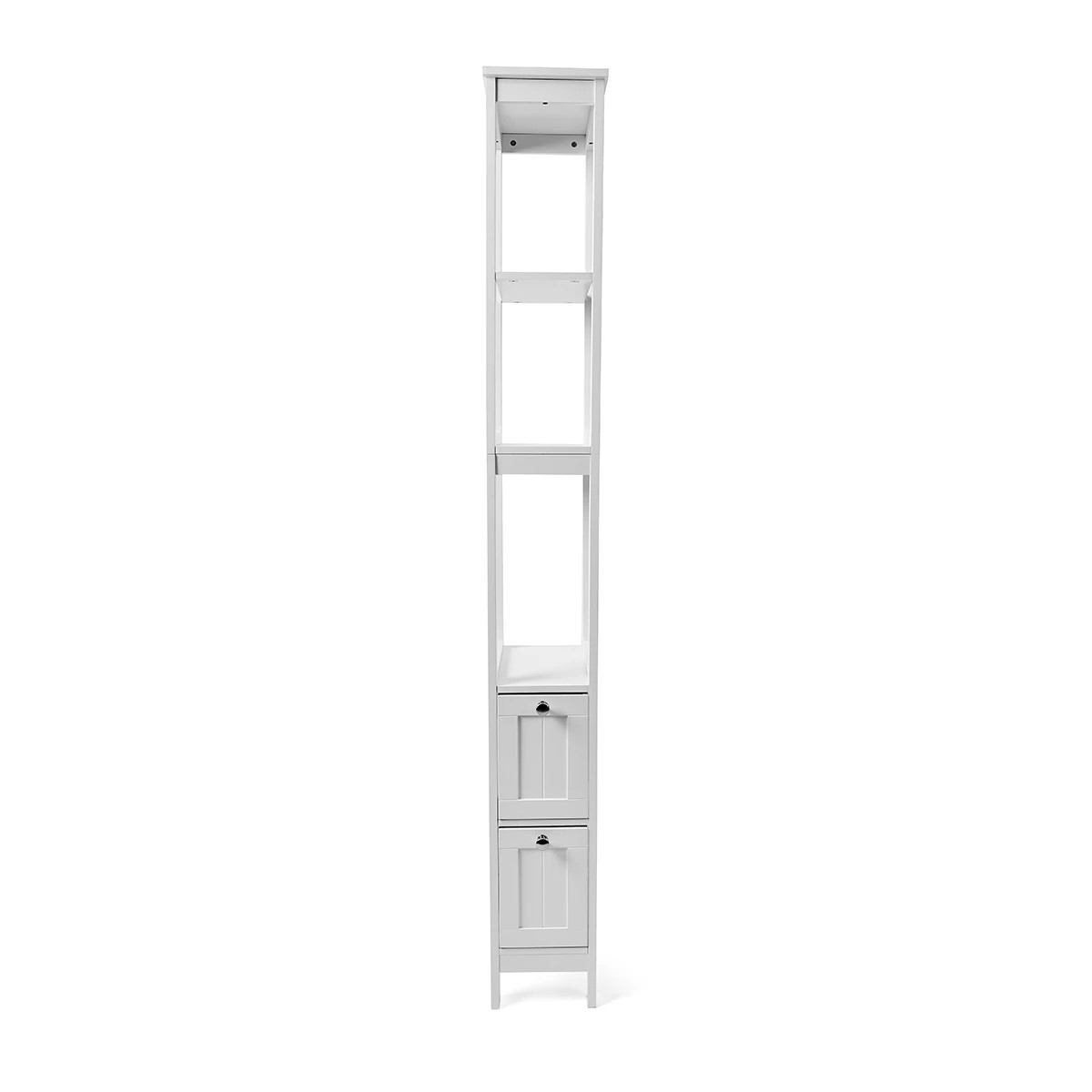 4 Panelled Slim 5 Tier Unit - White, 4 of 9