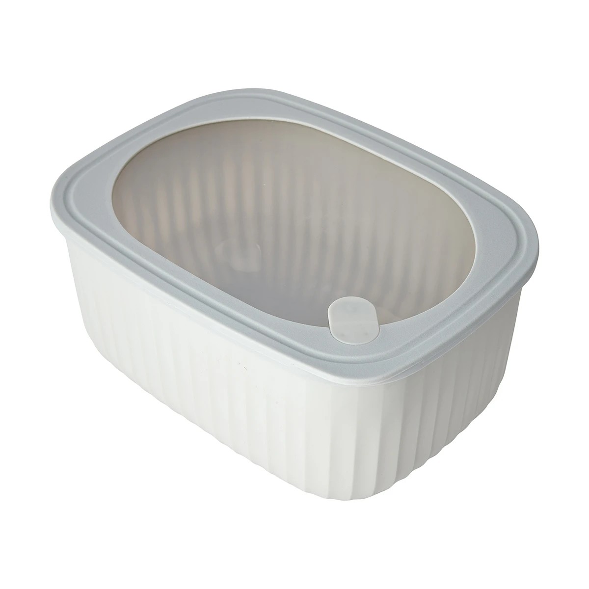 3 4 Piece Rectangle Nested Food Storage Set - Grey, 3 of 10