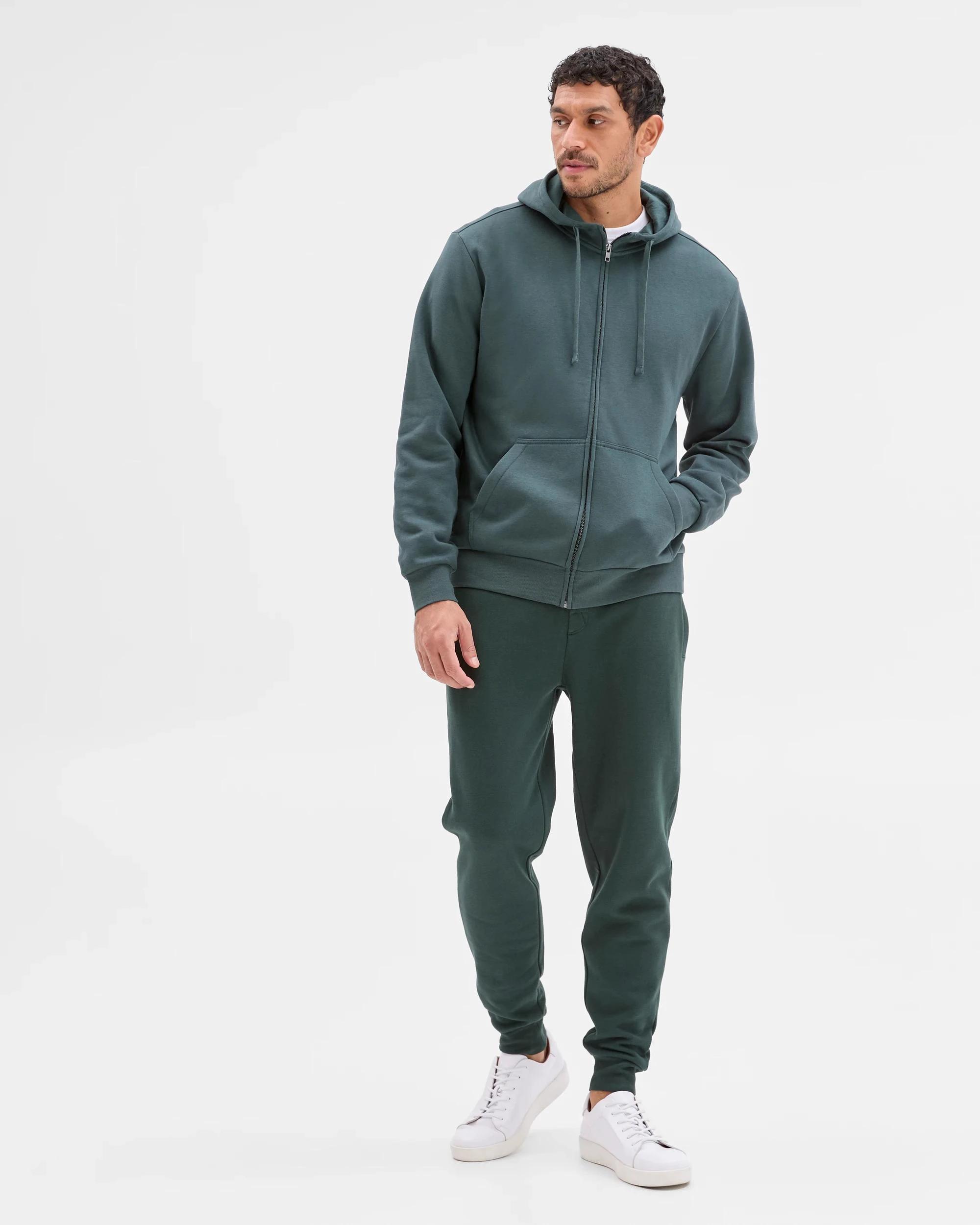 2 Target Man Australian Cotton Blend Zip Thru Hoodie WINTER GREEN, 2 of 6