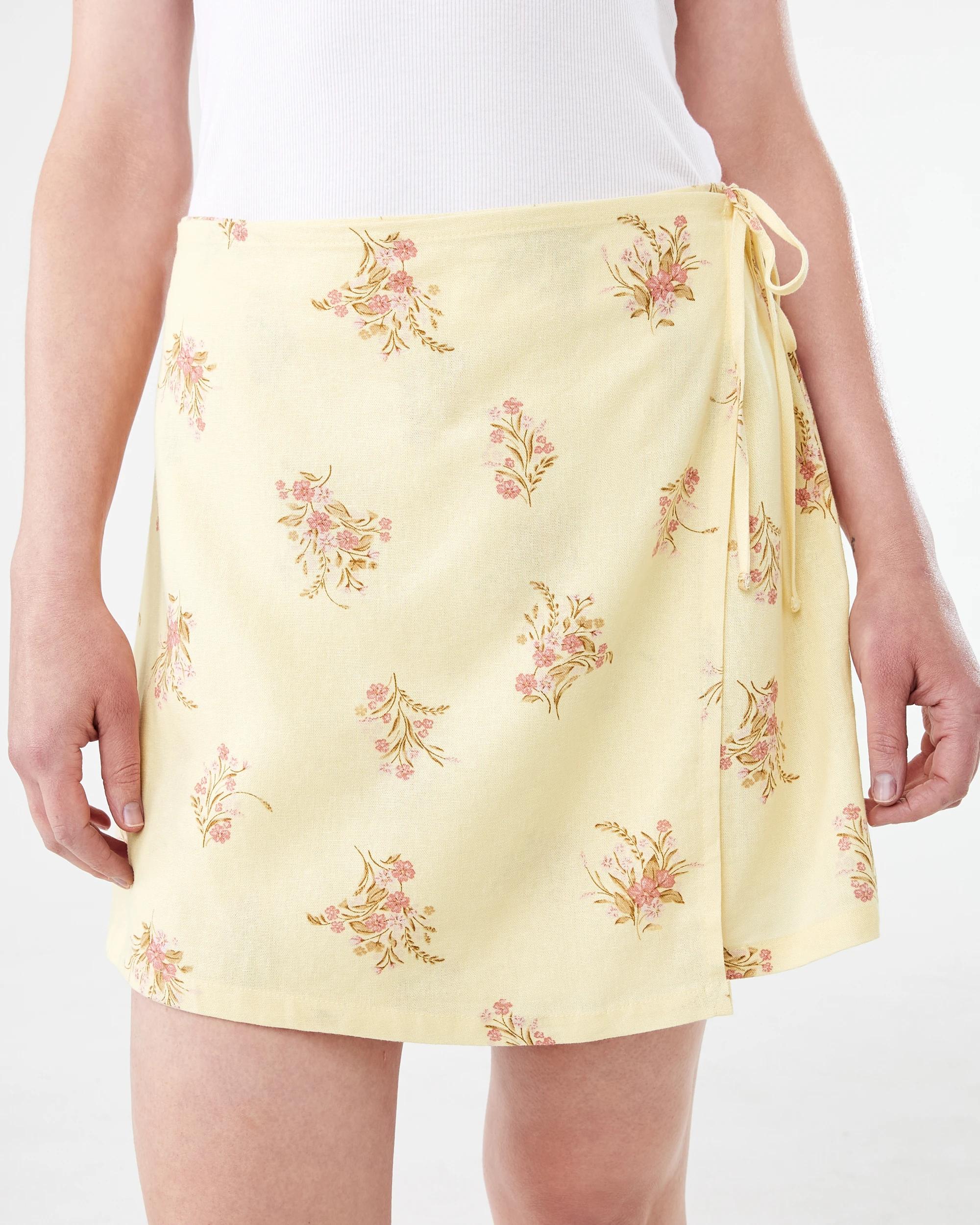 1 Wrap Mini Skort Ylw Bunch, 1 of 6