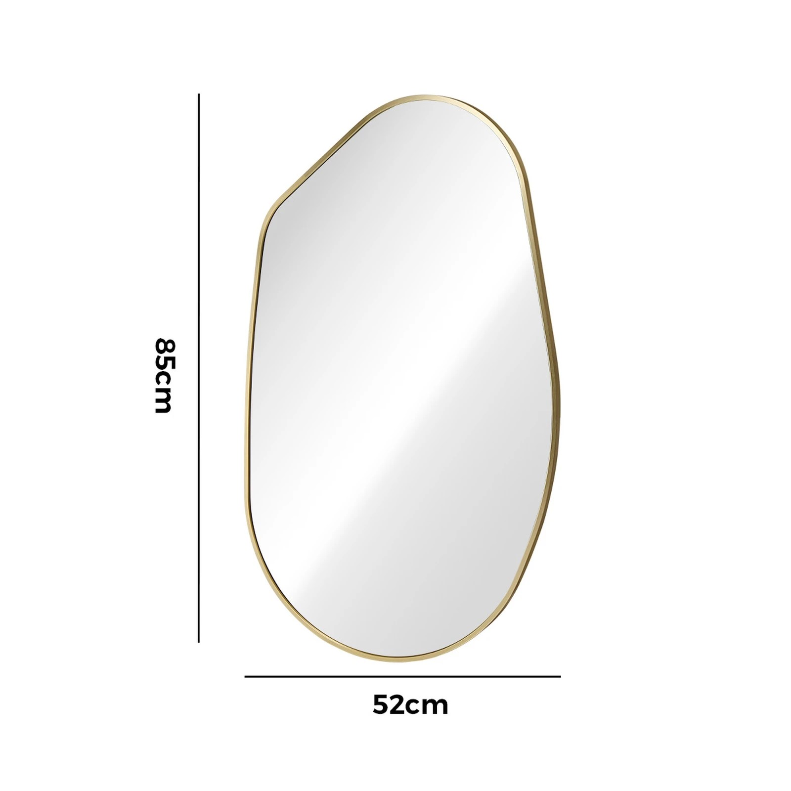 2 Oikiture Irregular Wall Mirror Hanging - Gold, 2 of 9