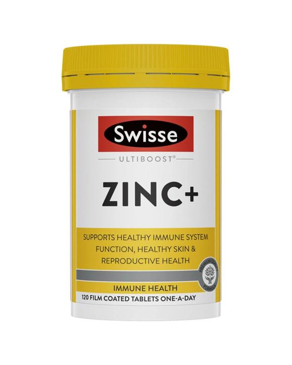 Swisse 120pc Ultiboost Zinc Tablets Immune Reproductive Skin Supplement