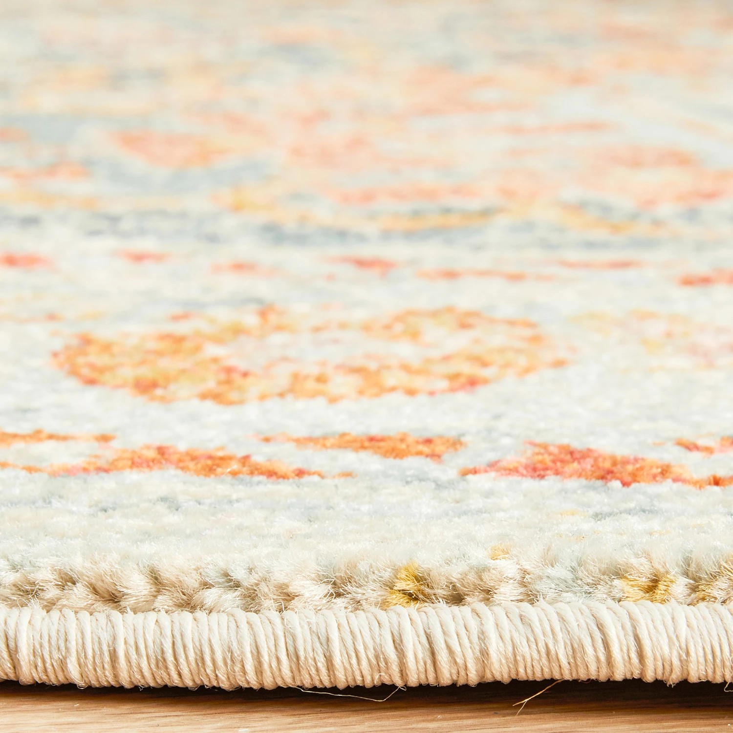 7 Common Ground Rugs Eterna 853 200x200cm - Medium Round Power Loomed Pet Friendly Rug - Gold, 7 of 8