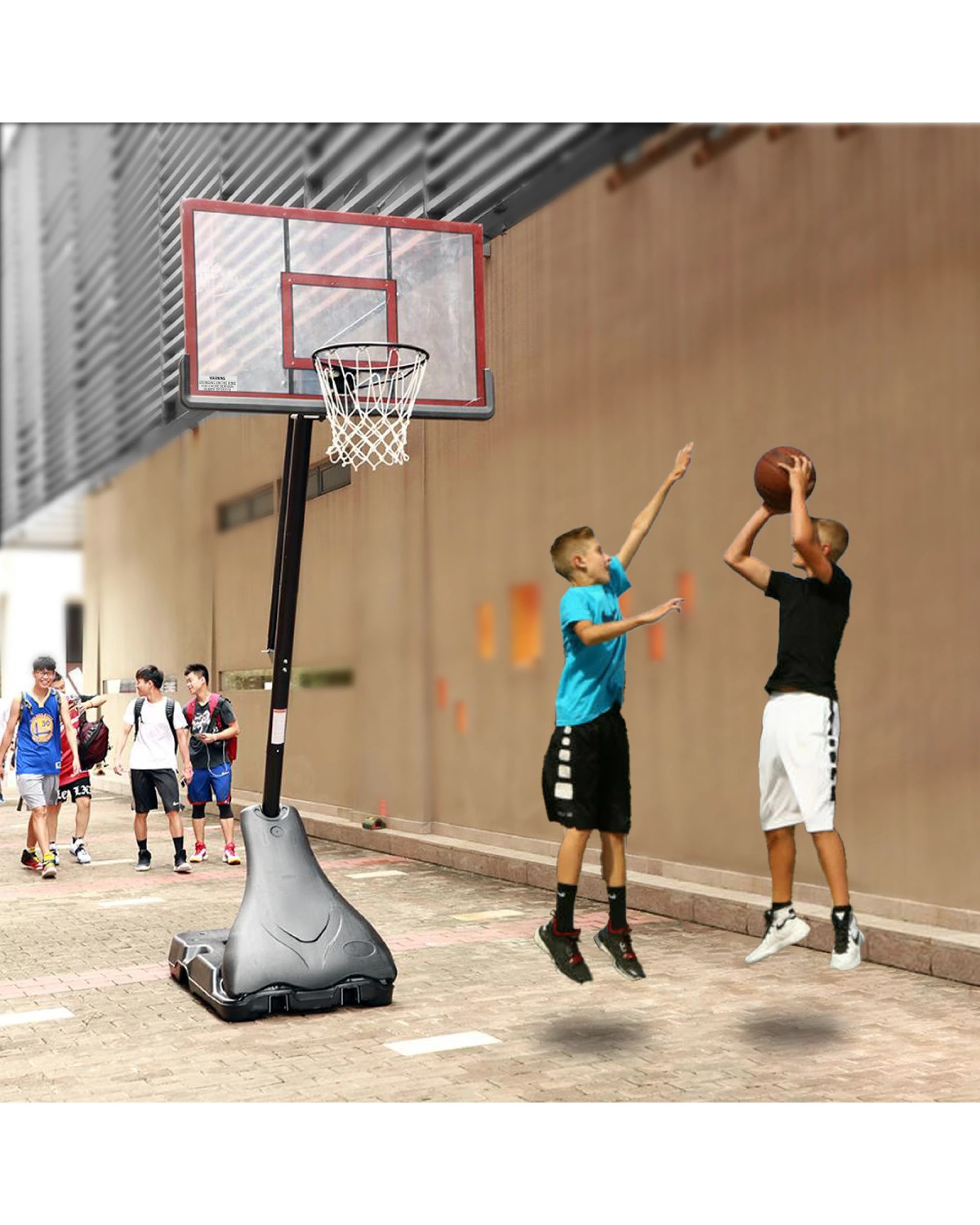 2 Kahuna Portable Basketball Ring Stand Adjustable Height Ball Holder - Black, 2 of 6