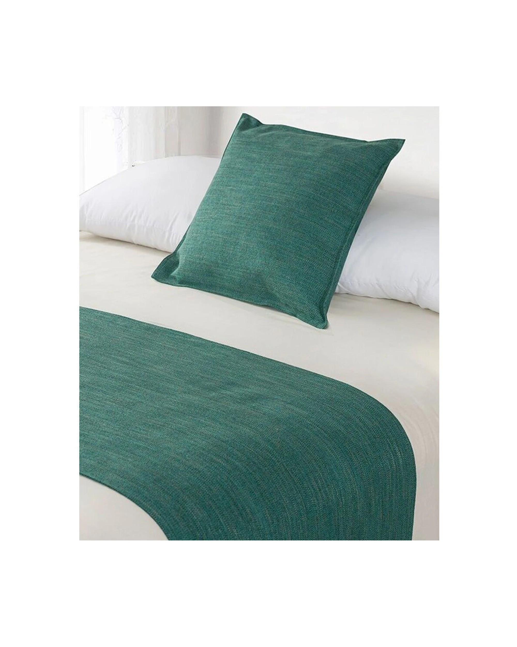 3 Jason Commercial Square Linen Look Bed Cushion 2PK 44x44cm - Blue, 3 of 4