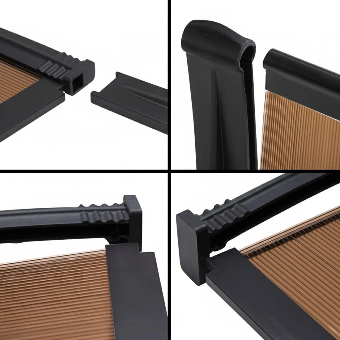 5 Instahut Window Door Awning 1mx3m - Brown, 5 of 8