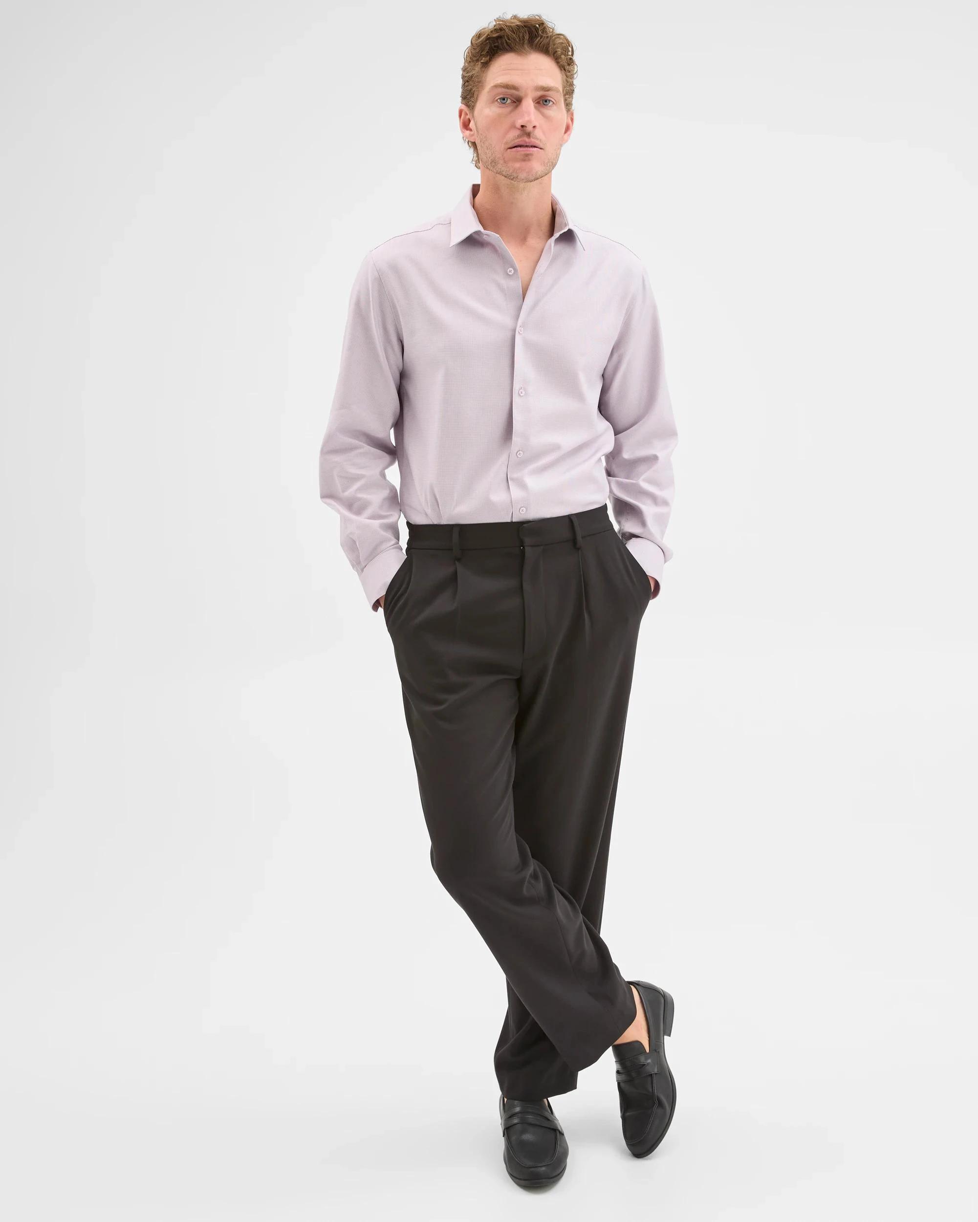 1 Preview Australian Cotton Textured Dobby Shirt PINK, 1 of 7