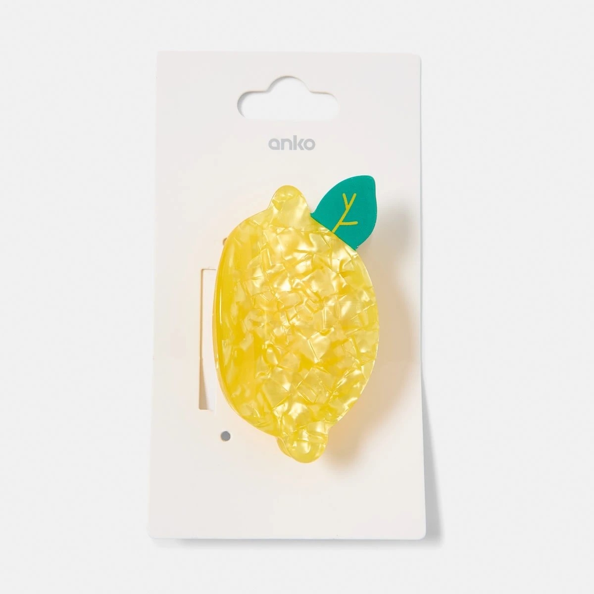 4 Yellow Novelty Lemon Claw Hair Clip, 4 of 4