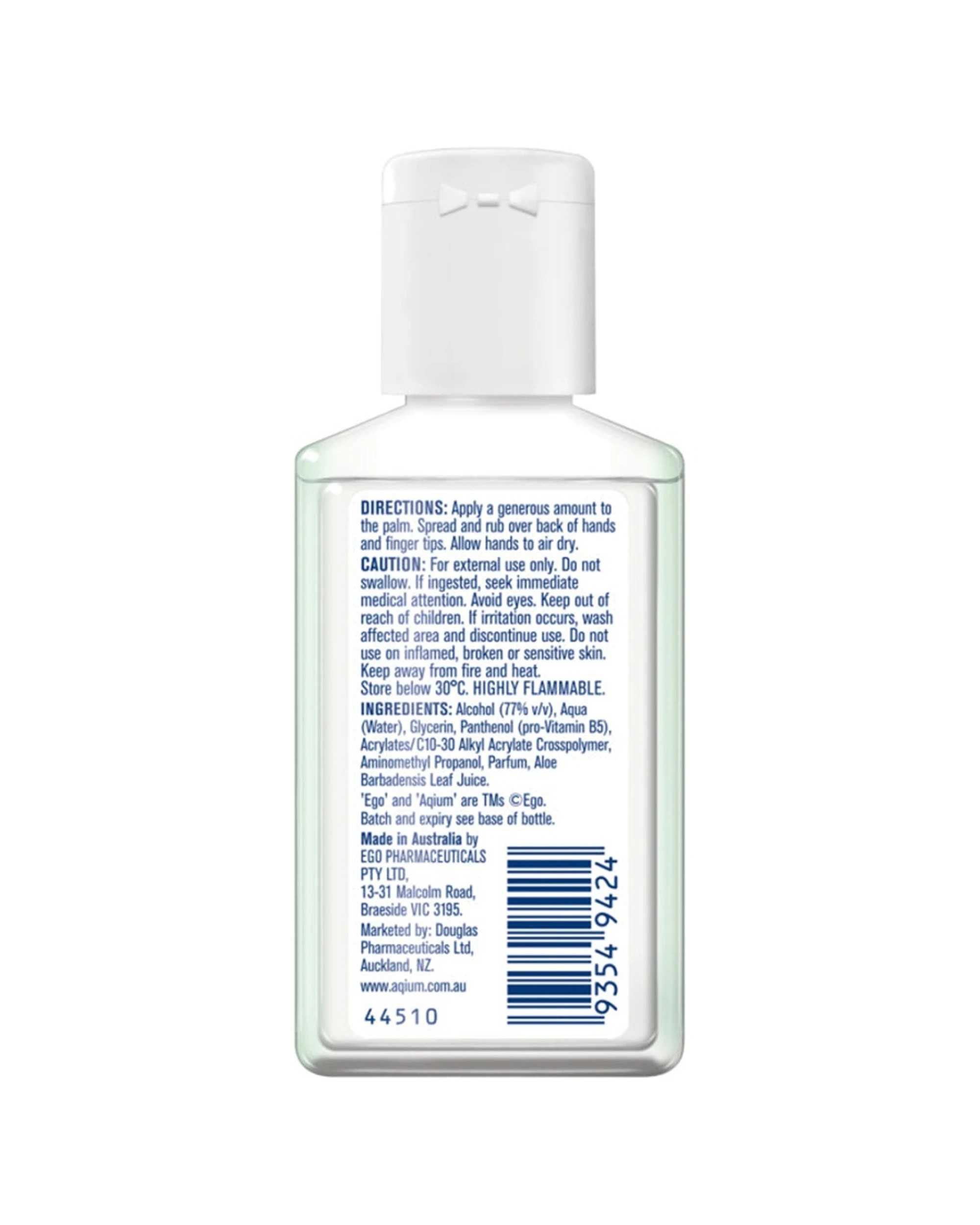 2 Ego Aqium Aloe Antibacterial Hand Sanitiser 60ml - Clear, 2 of 2