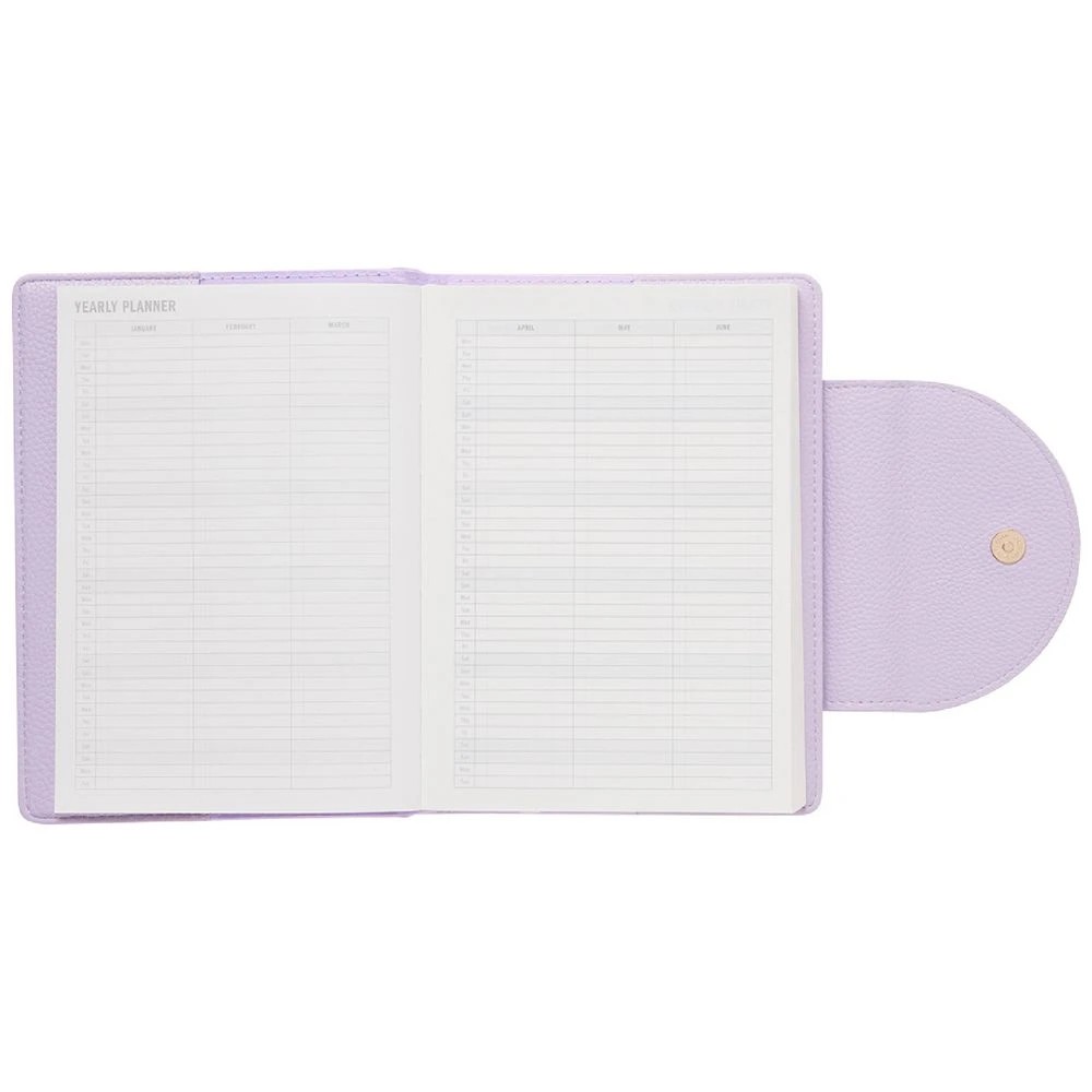 3 Otto A5 Day to Page Magnetic Closure Undated Diary Lilac, 3 of 6