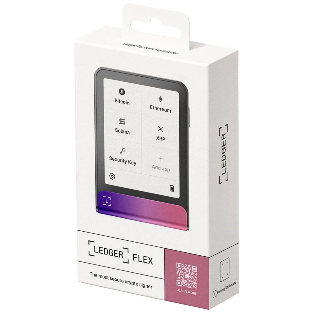 9 Ledger Flex Crypto Wallet with Recovery Key Crimson Magenta, 9 of 9