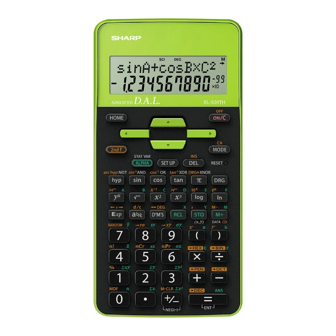 1 Sharp Scientific Calculator Black/Green EL-531TH, 1 of 3