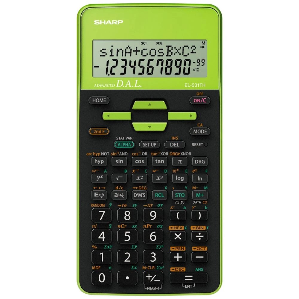 1 Sharp Scientific Calculator Black/Green EL-531TH, 1 of 3