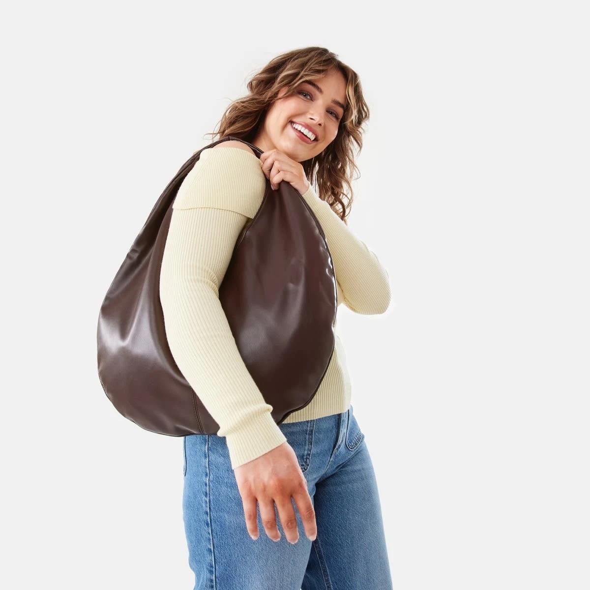 8 Scoop Shoulder Bag CHOCOLATE PLUM, 8 of 9