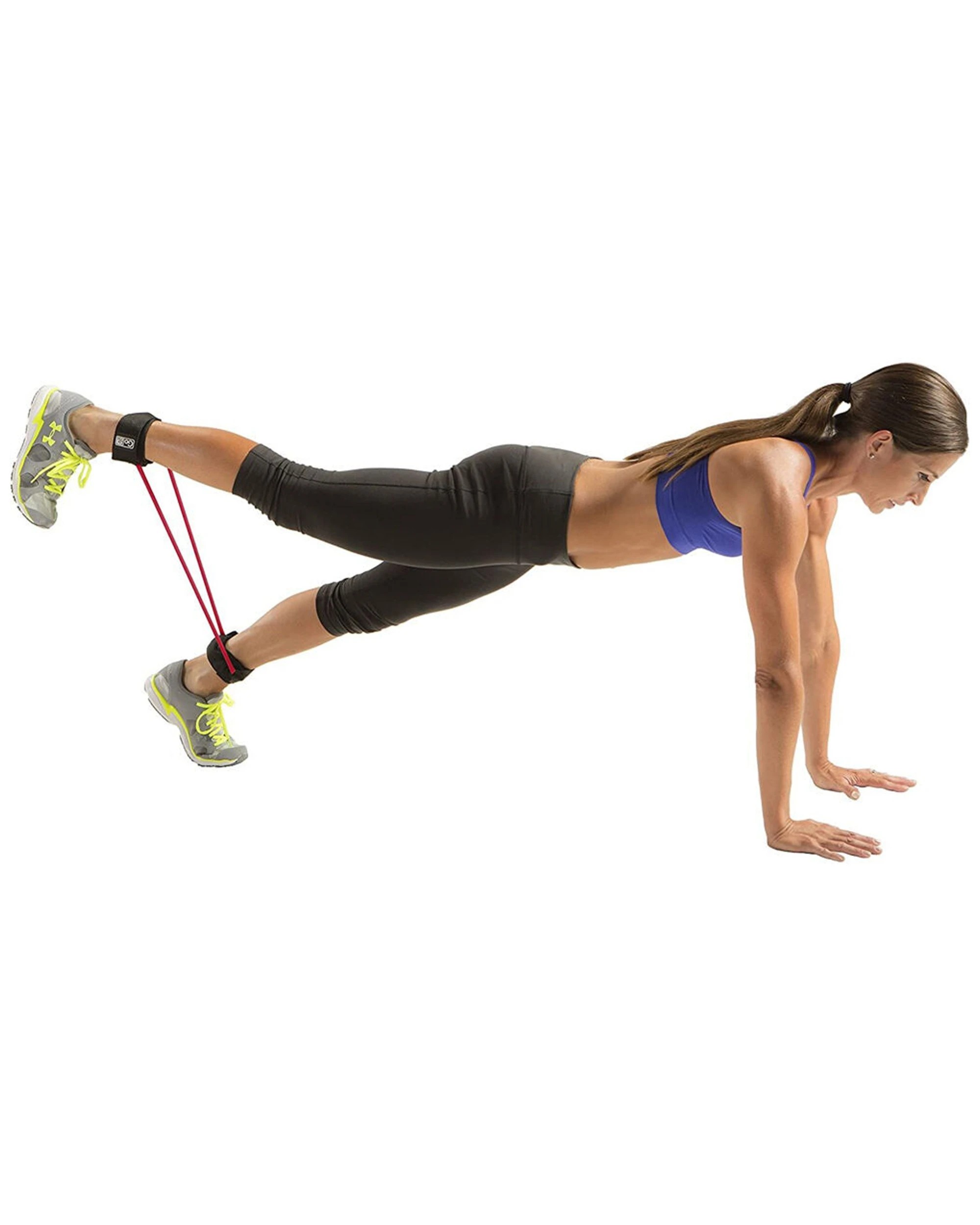 4 GOFIT Resist-a-Cuffs Light To Medium Resistance Lower Body Training Latex Tubing - Green, 4 of 5