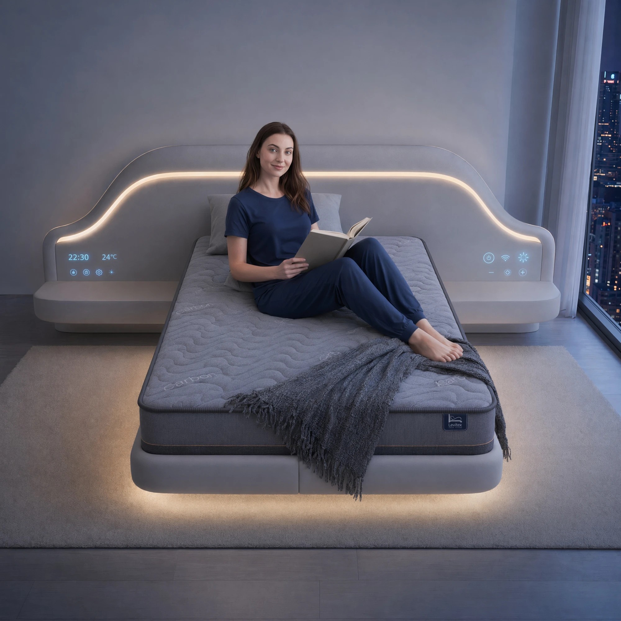 4 Levitex Single Mattress Hybrid Pocket Spring with 4cm Egg Crate Foam for Deep Sleep - Single Bed - Grey, 4 of 10