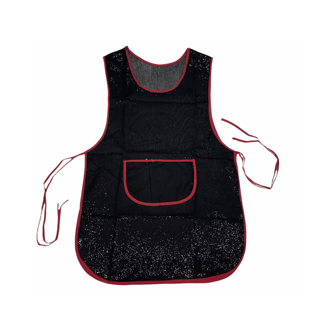 1 BR Home Double Sided Apron Cleaning Shop Coffee Cafe Bib - Black/Red, 1 of 3