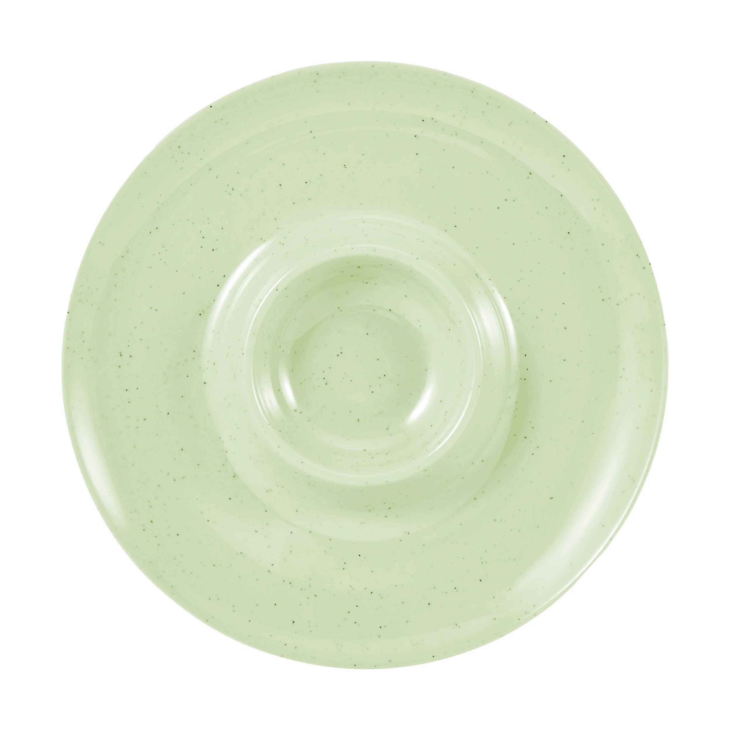 3 Green Glaze Chip n' Dip Plate, 3 of 4