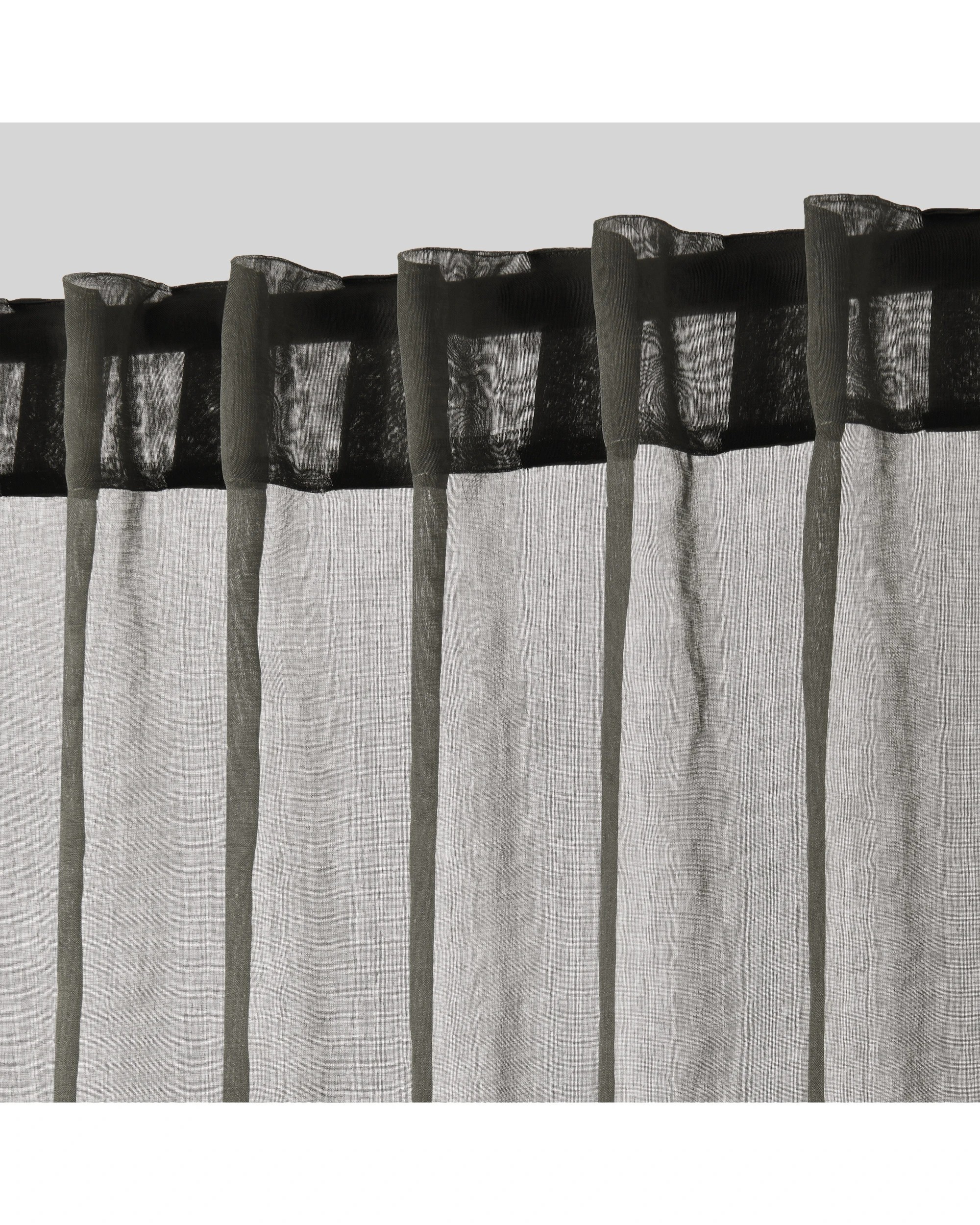 2 Cadence & Co. Kirra Sheer Concealed Tab Top Curtain Twin Pack 180x223cm - Slate, 2 of 4
