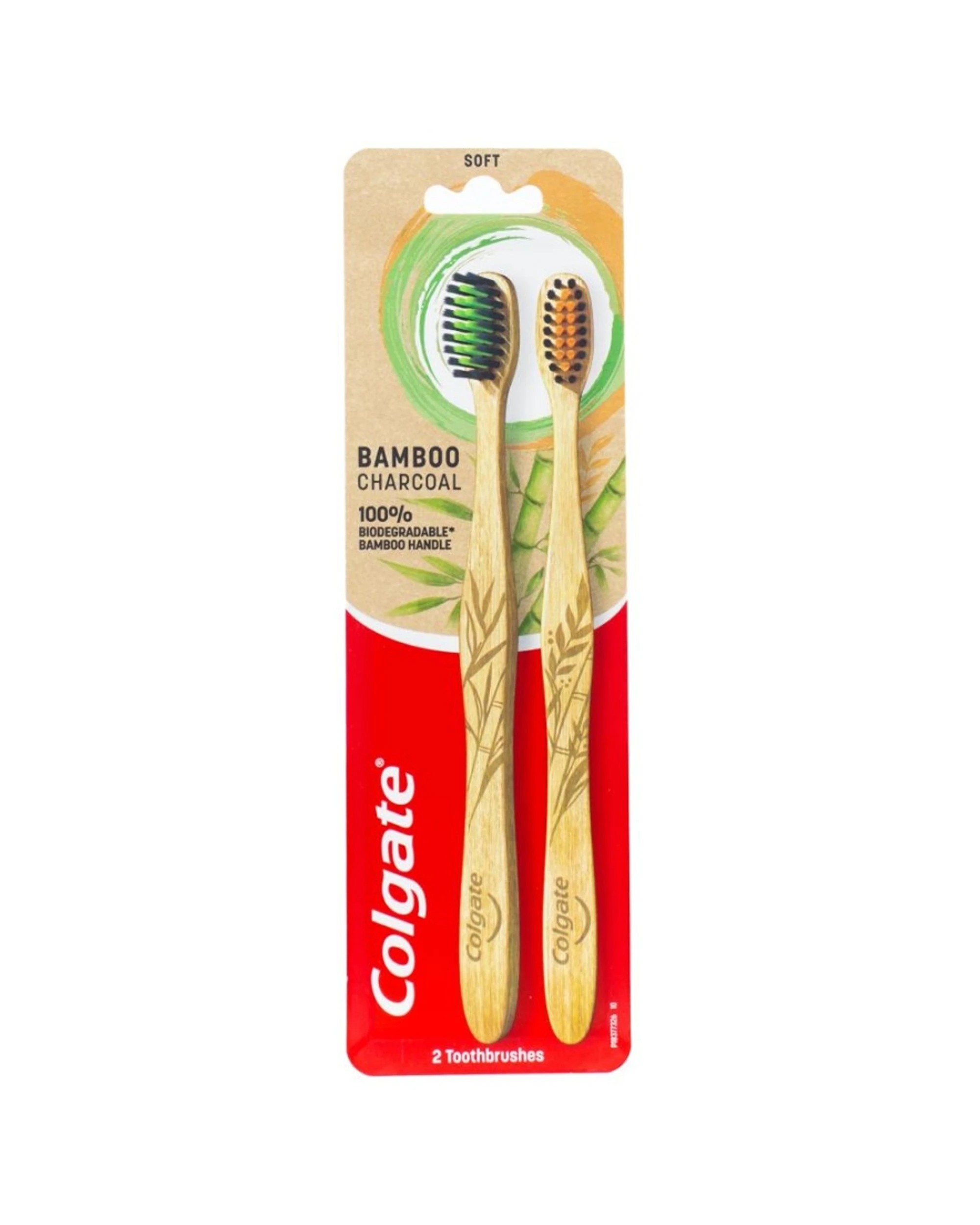 2 Colgate 12x 2pc Oral Toothbrush Set Bamboo Charcoal Bristles Soft Pack - Multi, 2 of 3