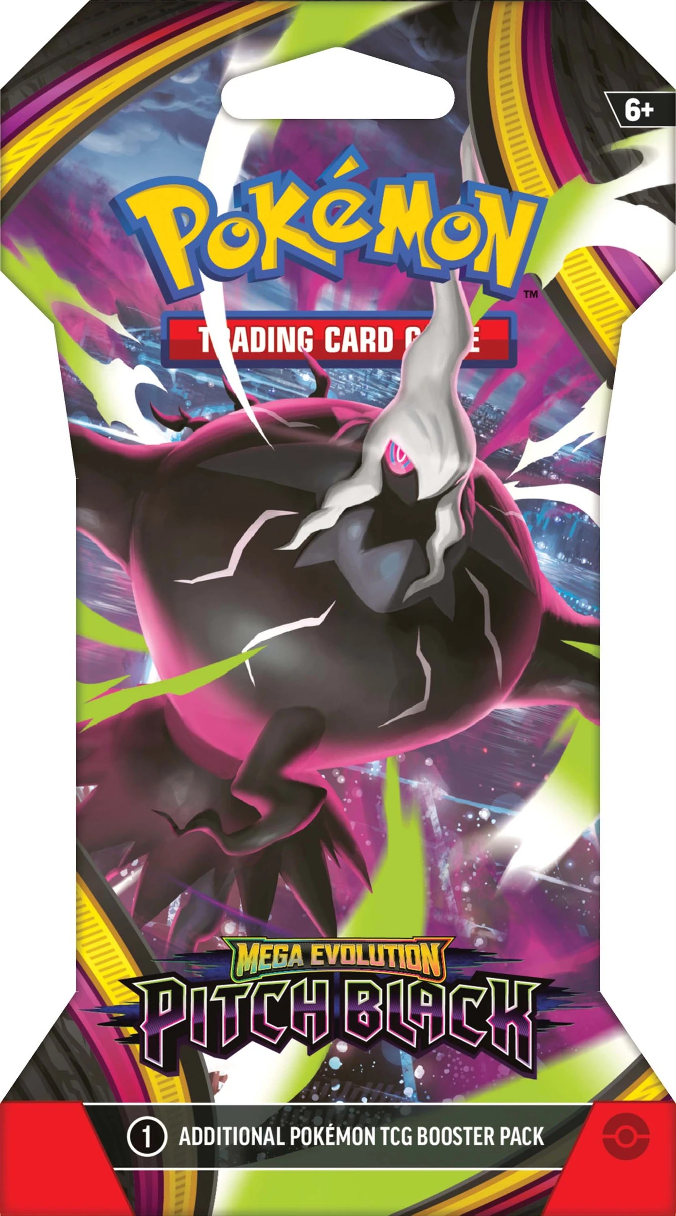 2 Pokemon Trading Card Game: Mega Evolution Pitch Black Sleeved Booster Pack - Assorted, 2 of 6