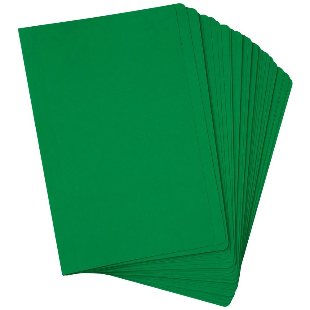 4 J.Burrows Foolscap Manila Folder Green 100 Pack, 4 of 4