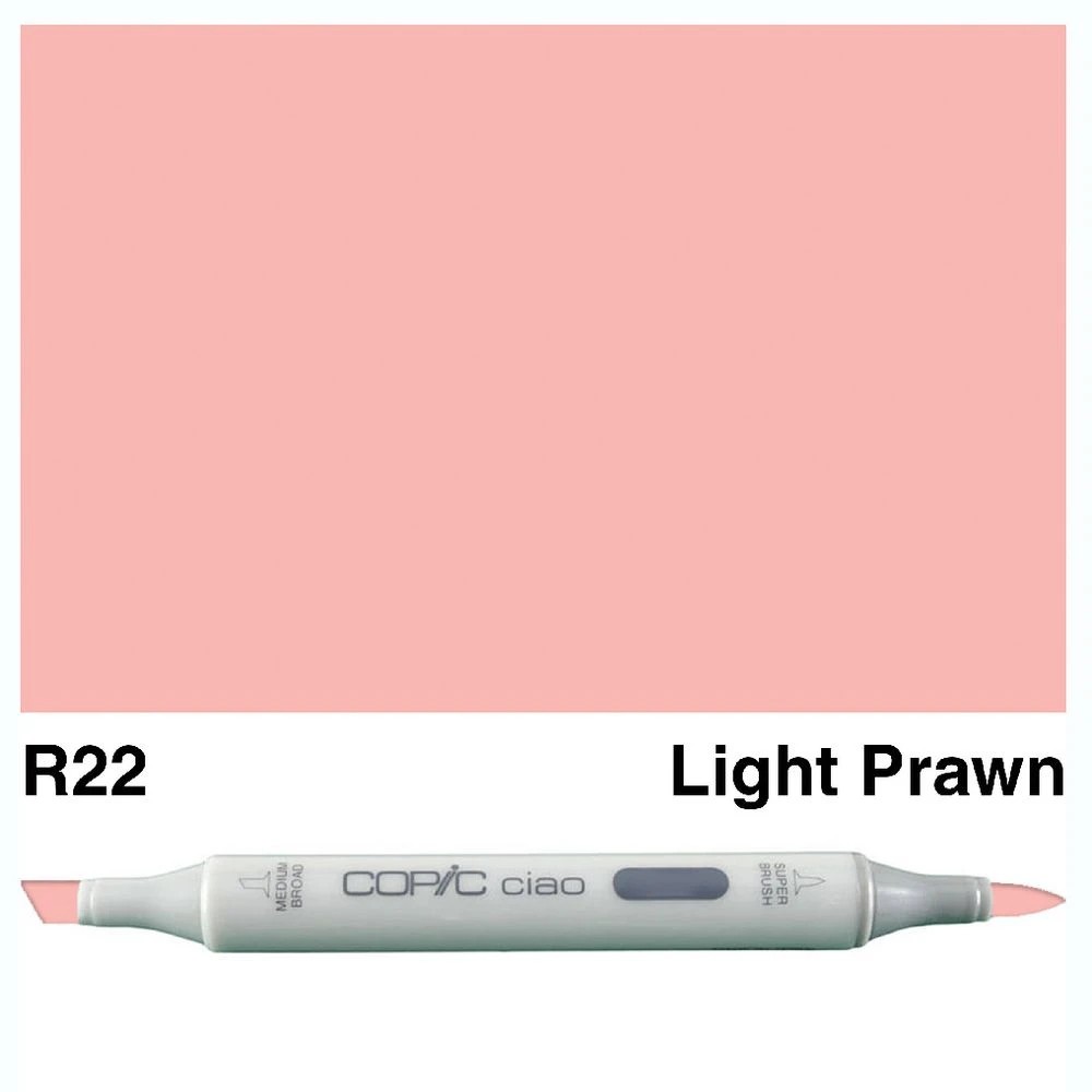 3 Copic Ciao Dual Nib Marker R22 Light Prawn, 3 of 3