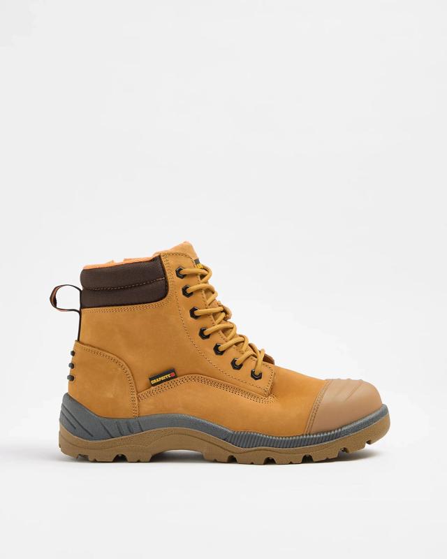 Mens Graphite Genuine Leather Lace Up Work Safety 