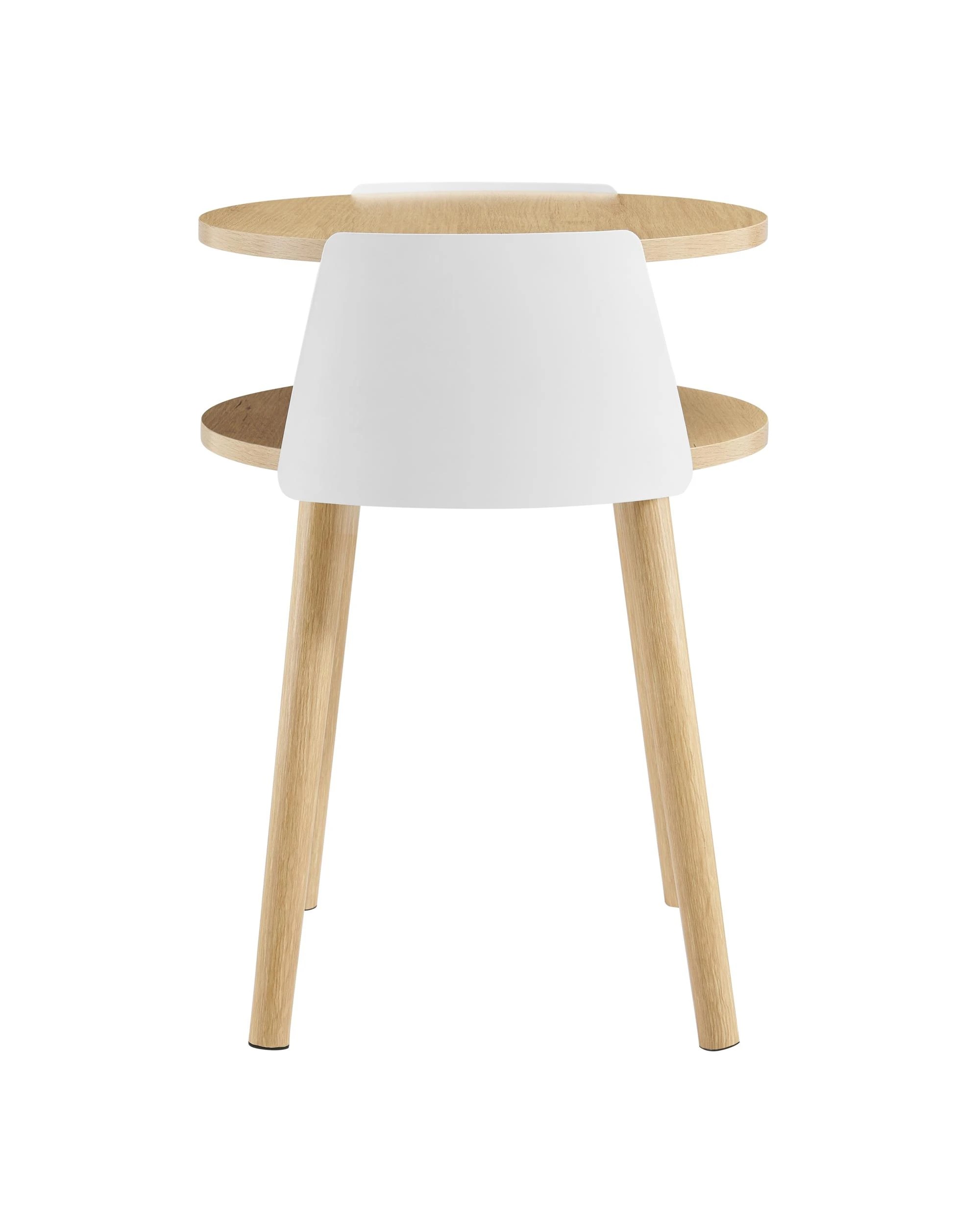 5 Kodu Side Table Bedside Shelf Round - White, 5 of 9